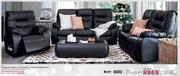 Grafton Everest Magnum 3 Piece 3 Action Reclining Lounge Suite
