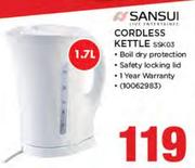 Sansui 1.7L Cordless Kettle SSK03
