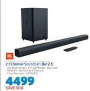 JBL 2.1 Channel Sounbar(Bar 2.1)