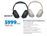 Sony MIT 3 Noise Cancel Headphone  WH-1000XM35ME-Each