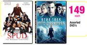 Assorted DVD's-Each