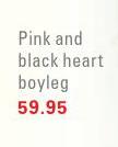 Free2BU Pink And Black Heart Boyleg