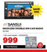 Sansui Deckless Double Din Car Radio SD-650