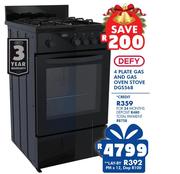 Defy 4 Plate Gas & Gas Oven Stove DGS568