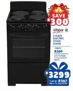 Univa 4 Plate Electric Stove U405B