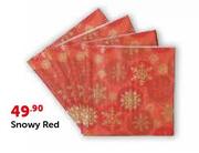 Christmas Luxury Serviettes Snowy Red