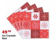 Christmas Luxury Serviettes Ice Crystals Red
