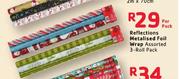 Reflections Metalised Foil Wrap Assorted 3-Roll Pack