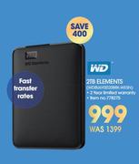 WD 2TB Elements WDBU6Y0020BBK-WESN