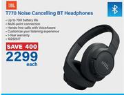 JBL T770 Noise Cancelling BT Headphones-Each