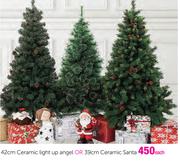 42cm Ceramic Light Up Angel Or 39cm Ceramic Santa Each