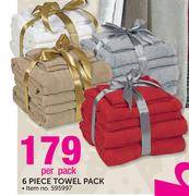 Glodina 6-Piece Towel Pack-Per Pack