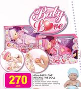 Baby Love 41cm Baby Love Interactive Doll Each