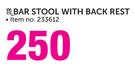 Bar Stool With Back Rest