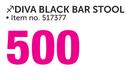 Diva Black Bar Stool
