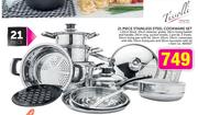 Tissolli 21 Piece Stainless Steel Cookware Set
