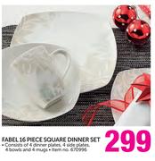 Fabel 16-Piece Square Dinner Set