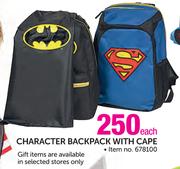 Character Backpack With Cape-Each