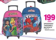 Spiderman/Tinkerbell Backpack-Each