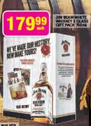 Jim Beam White Whisky + 2 Glass Gift Pack-750ml