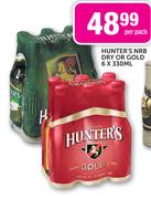 Hunter's NRB Dry Or Gold-6x330ml Per Pack