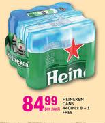 Heineken Cans-440mlx8+1 Free Per Pack