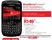 BlackBerry Curve 8520 Smartphone-Black/Red/White/Purple/Silver