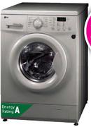 LG Metallic Silver Front Load Direct Drive Washing Machine-7kg