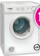 Logik White Tumble Dryer-6kg