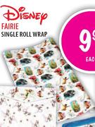 Disney Fairie Single Roll Wrap-each