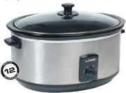 Logik Stainless Steel Slow Cooker-6.5L