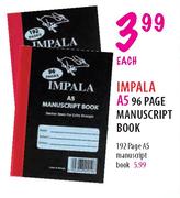 Impala A5 96 Page Manuscript Book-each