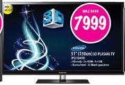 Samsumg 51"(130cm) 3D Plasma TV