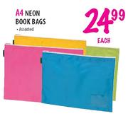 A4 Neon Book Bags Assorted-each