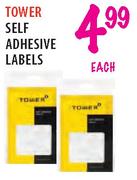 Tower Self Adhesive Labels-each