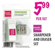 Simple Choice Sharpener and Eraser Set-per set