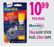 Sostik 36g Glue Stick Plus 20m Tape-per pack