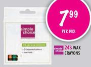 Simple Choice 24's Wax Crayons-per box