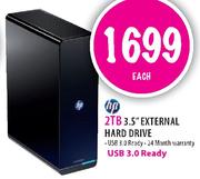 HP 2TB 3.5" External Hard Drive