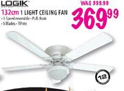 Logik 132cm 1 Light Ceiling Fan