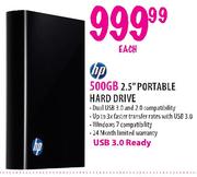 HP 500GB 2.5" Portable Hard Drive