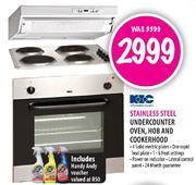 KIC Stainless Steel Undercounter Oven, Hob and Cookerhood