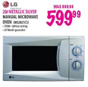 LG 20L Metallic Silver Manual Microwave Oven (MS2021CS)