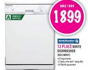 Kelvinator 12 Place White Dishwasher (KD12WW1)