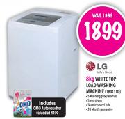 LG 8kg White Top Load Washing Machine (T8011TD)