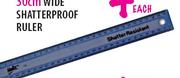 Wide Shatterproof Rular-30cm-Each