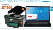 Dell Notebook Enrico (N5040), Lexmark 4-in-1 Wireless Printer (705), LG Hard Drive 500GB
