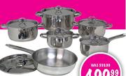 Tisselli Saphire 12 Piece Stainless Steel Cookware Set