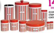 Assorted Stripe Containers
