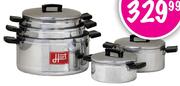 Hort 10 Piece Aluminium Pot Set